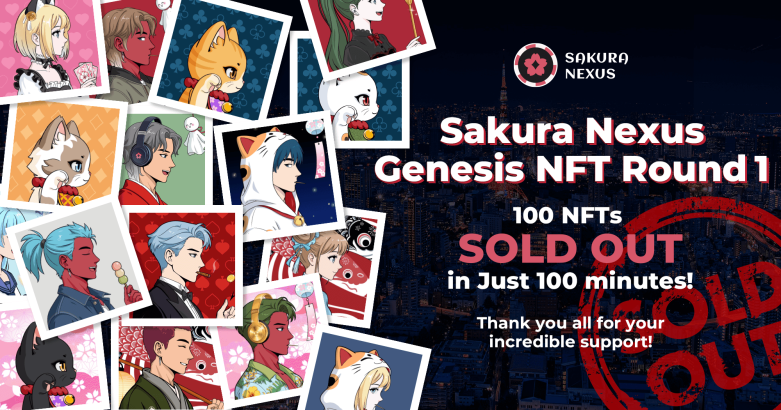 『Sakura Nexus』GENESIS NFT Round 1が100分で完売、12月23日よりコラボ含むRound 2販売を実施